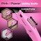 Pink Power Pink Box Cutter Retractable, Pink Utility Knife for Carpet, Box Cutter Knife Heavy Duty with 3 Blades and Storage Compartment - Box Opener Pocket Utility Pink Knife Tools for Women - 5 Pack